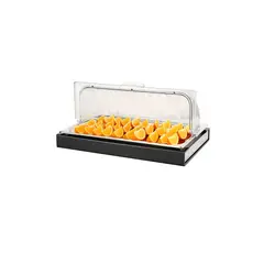 IMAHE - Exhibidor Buffet Frio C/Tapa Roll Inserto Acero Gn 1/1X2 Cm