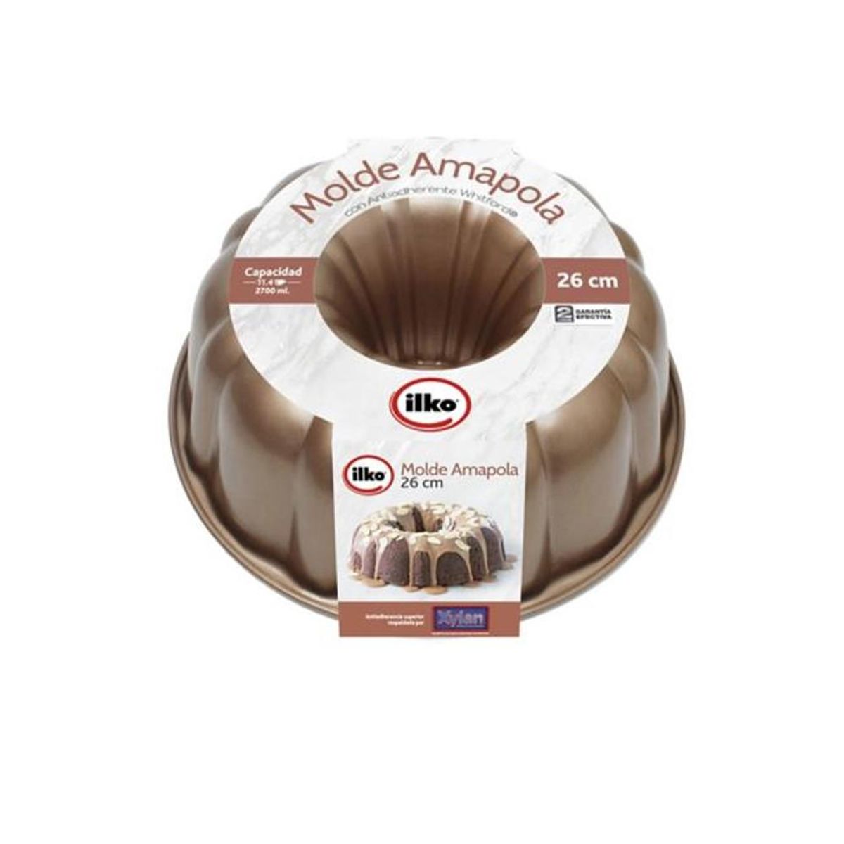 IMAHE - MOLDE AMAPOLA 26 CM ANTIAD COBRE IMAHE