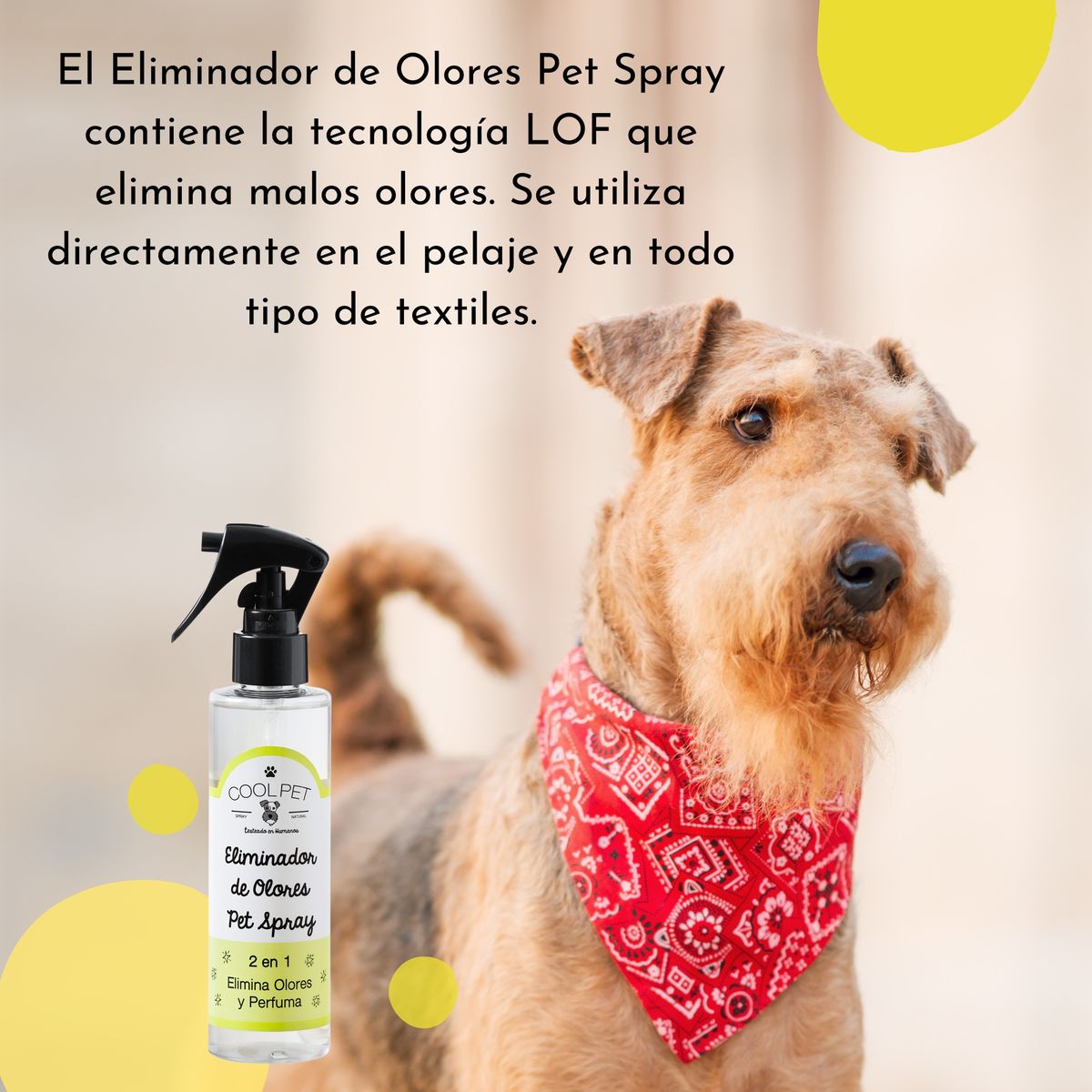 COOLPET - Eliminador de Olores Pet Spray para Perros y Gatos