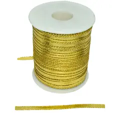 GENERICO - Cinta Dorada 5mm Lurex 100 metros Navidad
