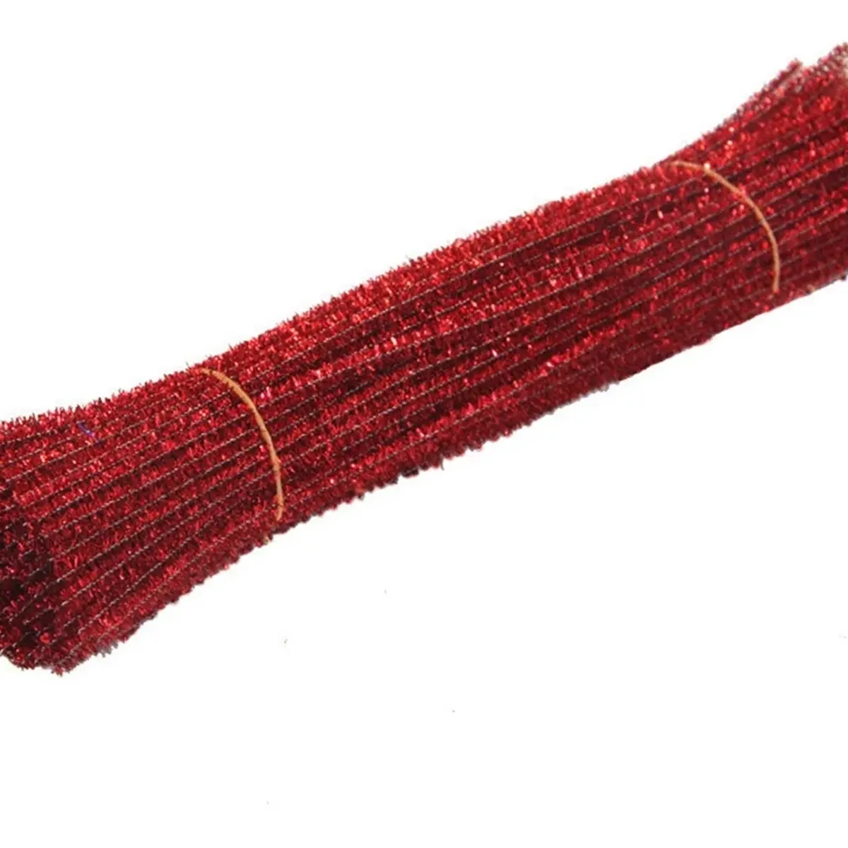 GENERICO - Limpiapipa metalizado Rojo 100 undiades 6mm x 30cm