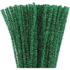 GENERICO - Limpiapipa metalizado Verde 100 undiades 6mm x 30cm