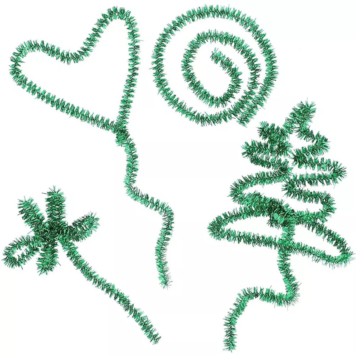 GENERICO - Limpiapipa metalizado Verde 100 undiades 6mm x 30cm