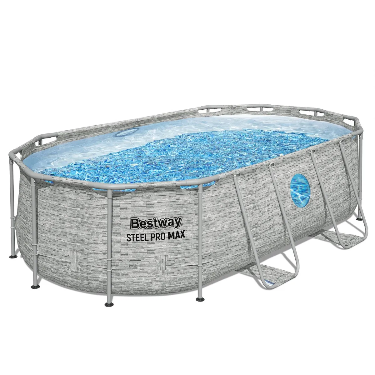 BESTWAY - Piscina Bestway Ovalada Ventana Filtro+Acces 4.27X2.50X1.00M
