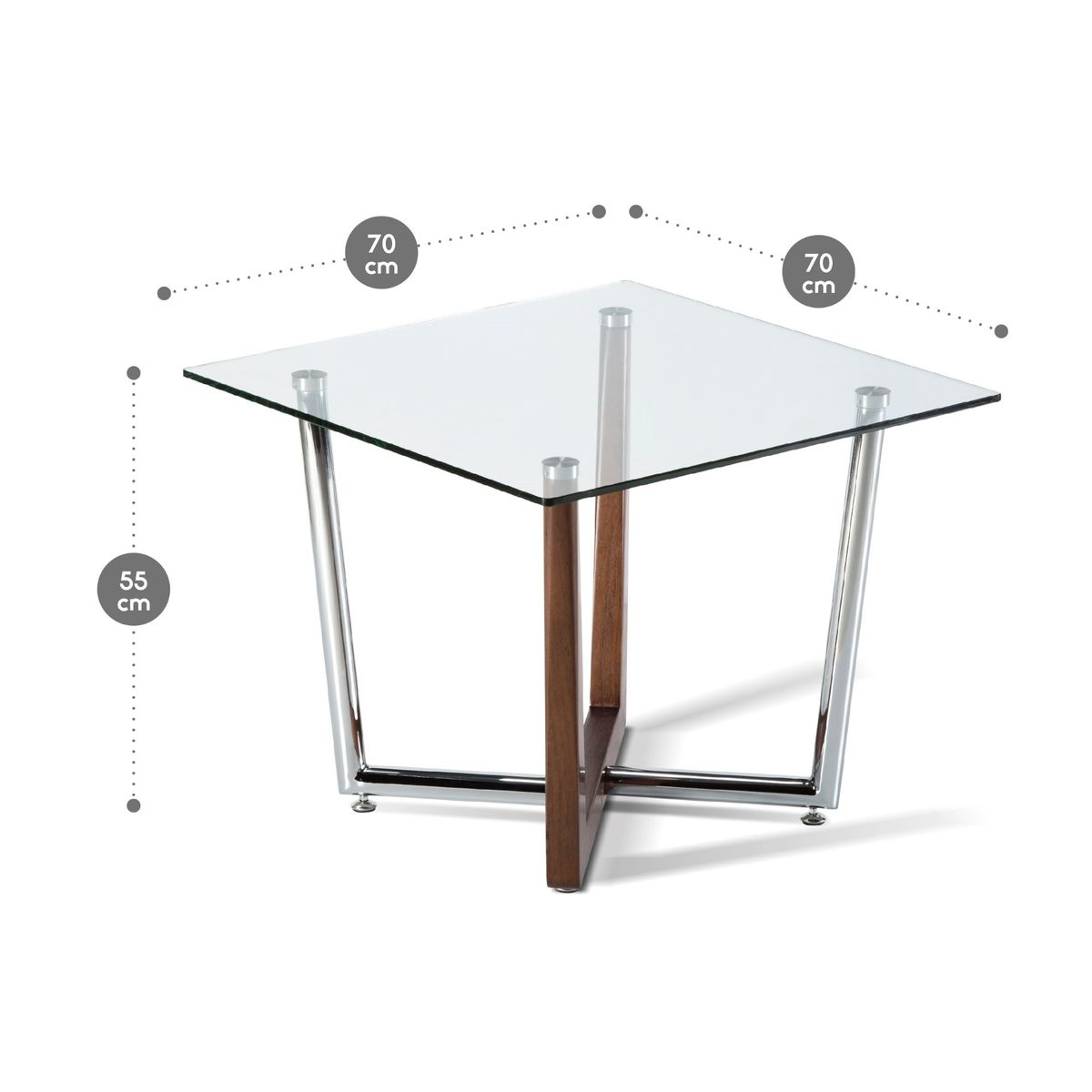 ROSEN - Mesa Lateral Rosen Isabella 70 x 70 cm