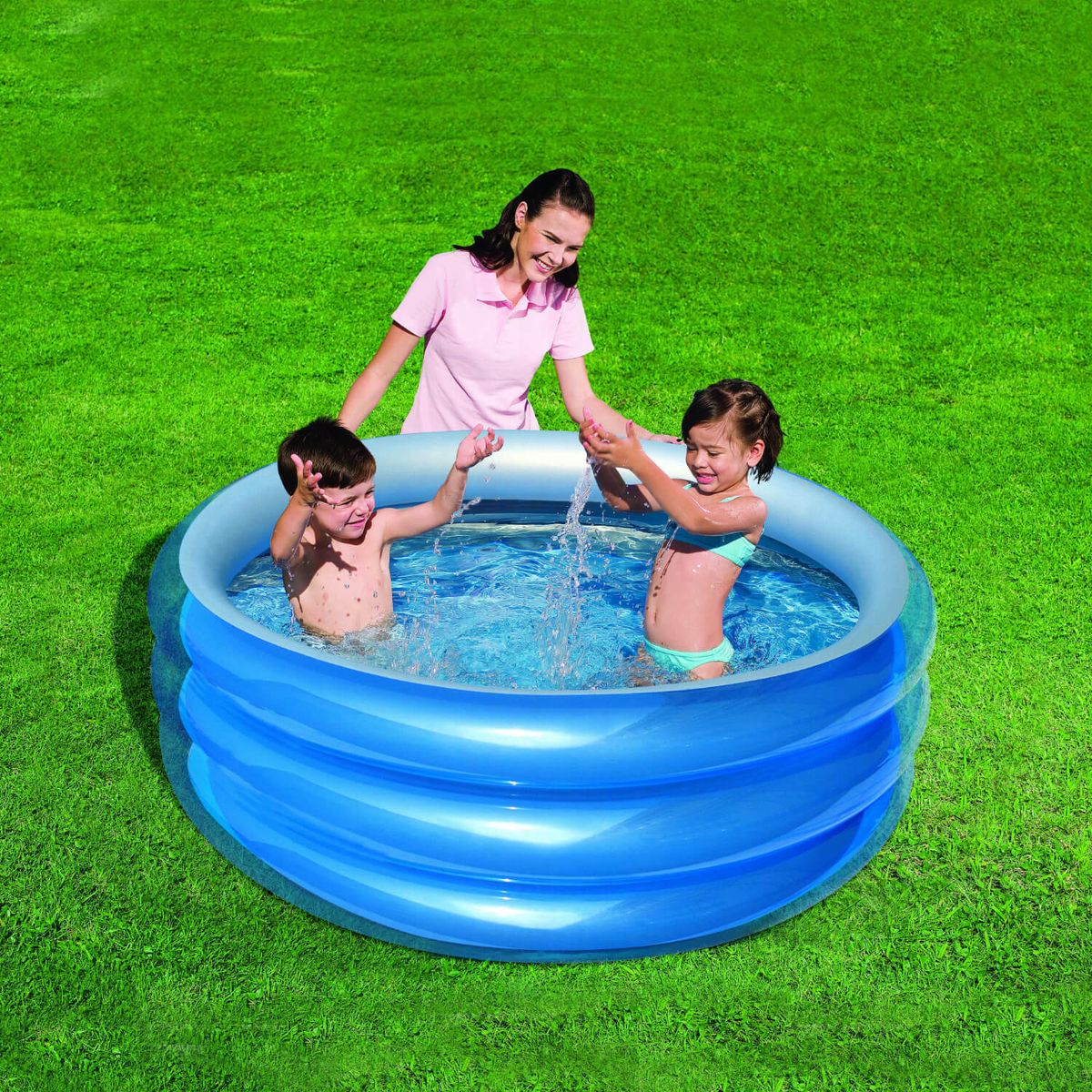 BESTWAY - Piscina Inflable 3 Anillos Metálica 150X53Cm Bestway