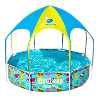 Piscina Steel Pro™ Con Toldo Y Neblina De Agua 2.44MX51Cm