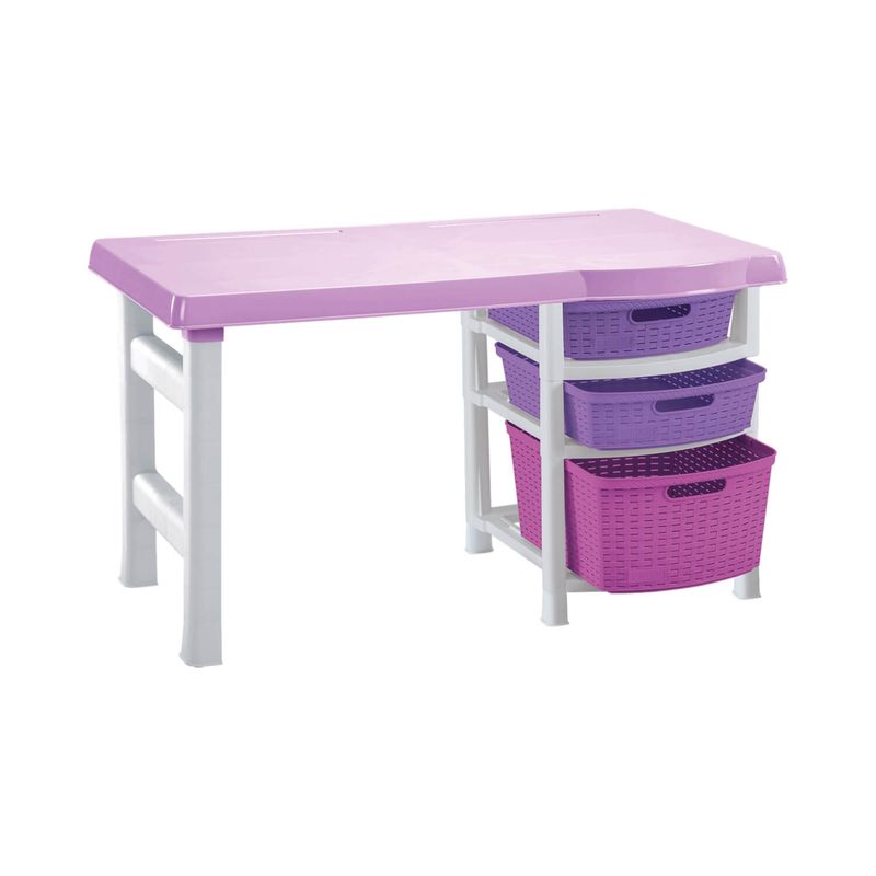 RIMAX - Escritorio Infantil Rosa/Lila 50x88x50 Cms Rimax