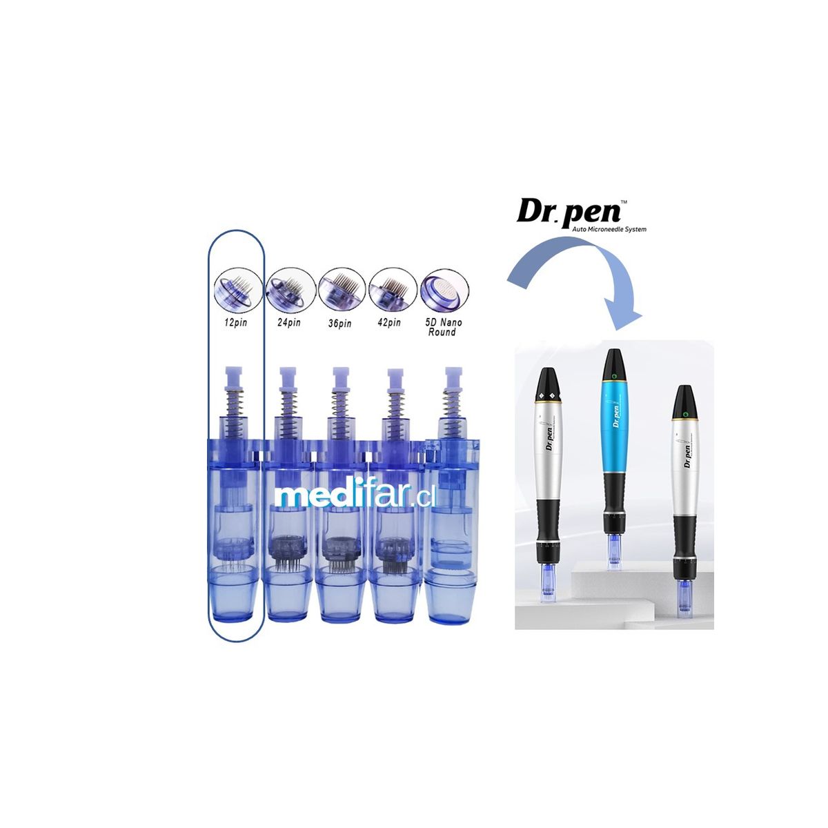 GENERICO - Cartucho Dermapen Dr. Pen A1 12 Pines Pack 10