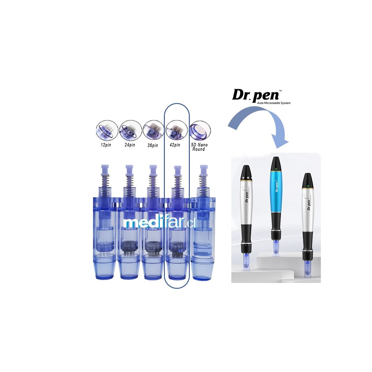 GENERICO - Cartucho Dermapen Dr. Pen A1 42 Pines Pack 10