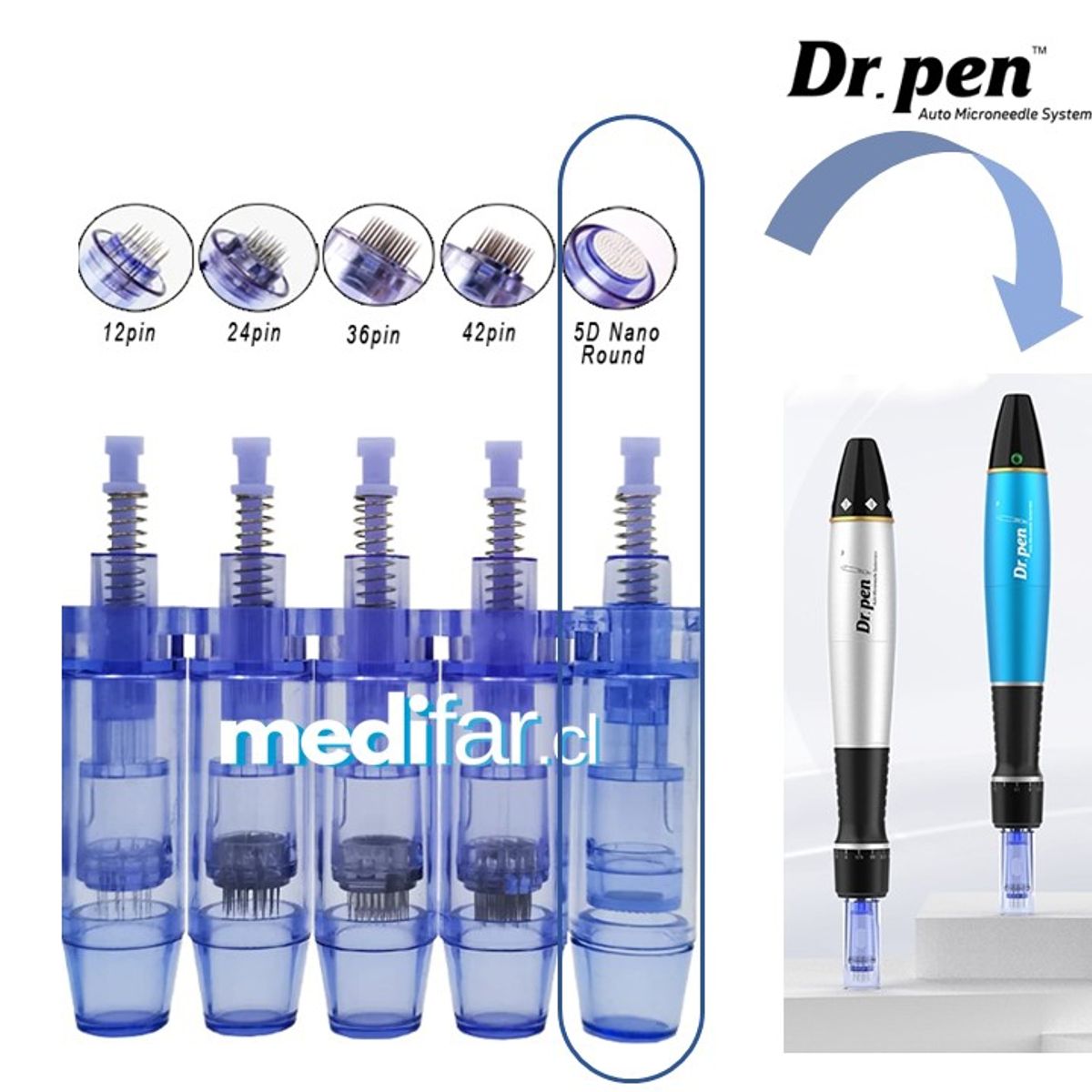 GENERICO - Cartucho Dermapen Dr. Pen A1 Nano Round Pack 10
