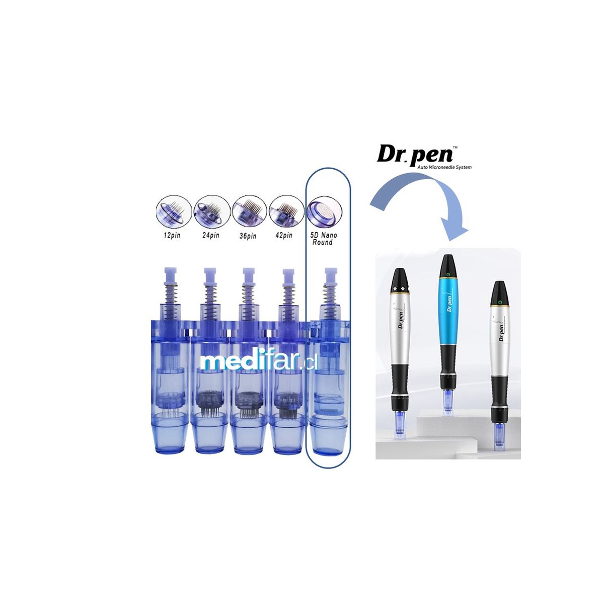 GENERICO - Cartucho Dermapen Dr. Pen A1 Nano Round Pack 10