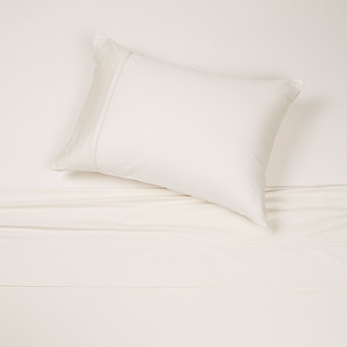 ROSEN - Sábana Rosen 300 Hilos Algodón Lisa Ivory 1,5 Plazas