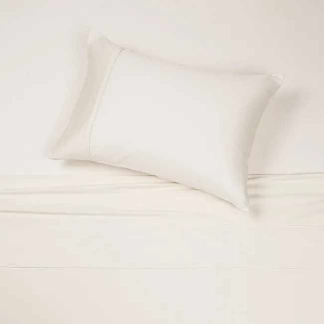 ROSEN - Sábana Rosen 300 Hilos Algodón Lisa Ivory 1,5 Plazas