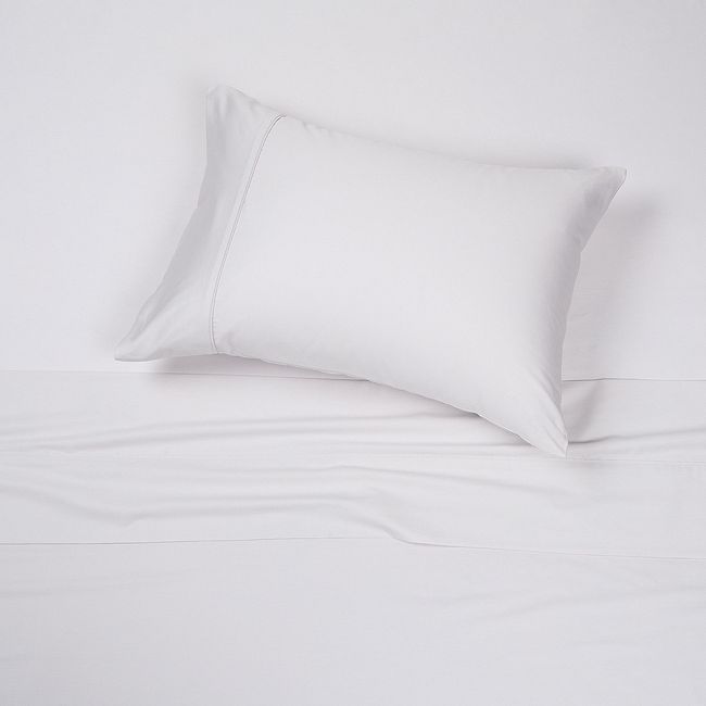 ROSEN - Sábana Rosen 300 Hilos Algodón Lisa Gris 1,5 Plazas