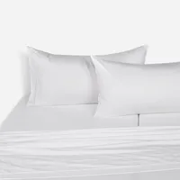 Sábana Body Shape 300 Hilos Algodón Lisa Blanca Súper King