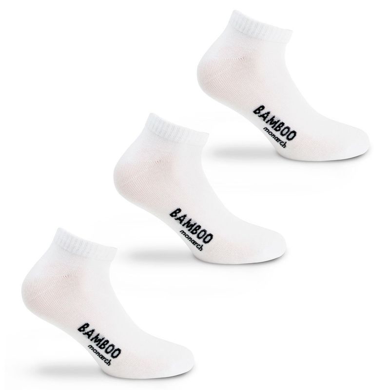 MONARCH - Soquete Deportivo Tri-Pack Escolar Blanco Monarch