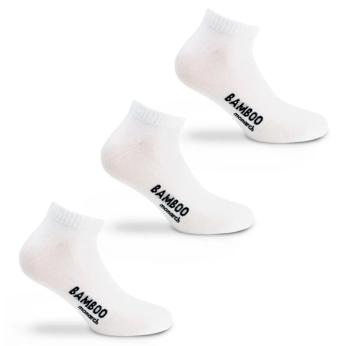 MONARCH - Soquete Deportivo Tri-Pack Escolar Blanco Monarch