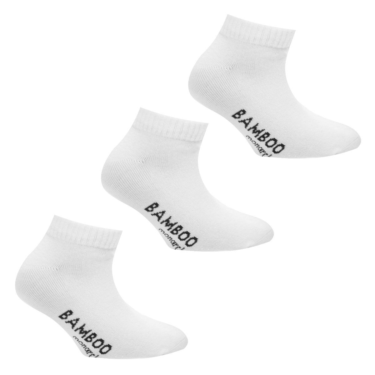 MONARCH - Soquete Deportivo Tri-Pack Escolar Blanco Monarch