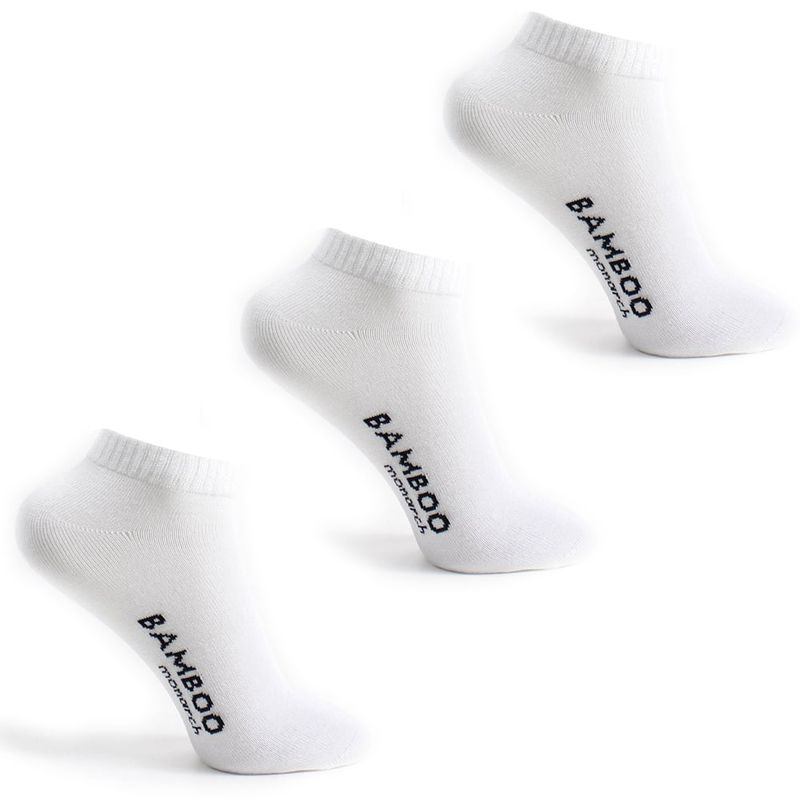 MONARCH - Soquete Deportivo Tri-Pack Escolar Blanco Monarch