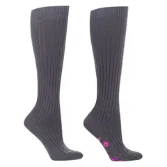 MONARCH - Calceta Algodón Diseño Bi-Pack Escolar Gris