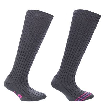 Imagen 2 del producto Calceta Algodón Diseño Bi-Pack Escolar Gris