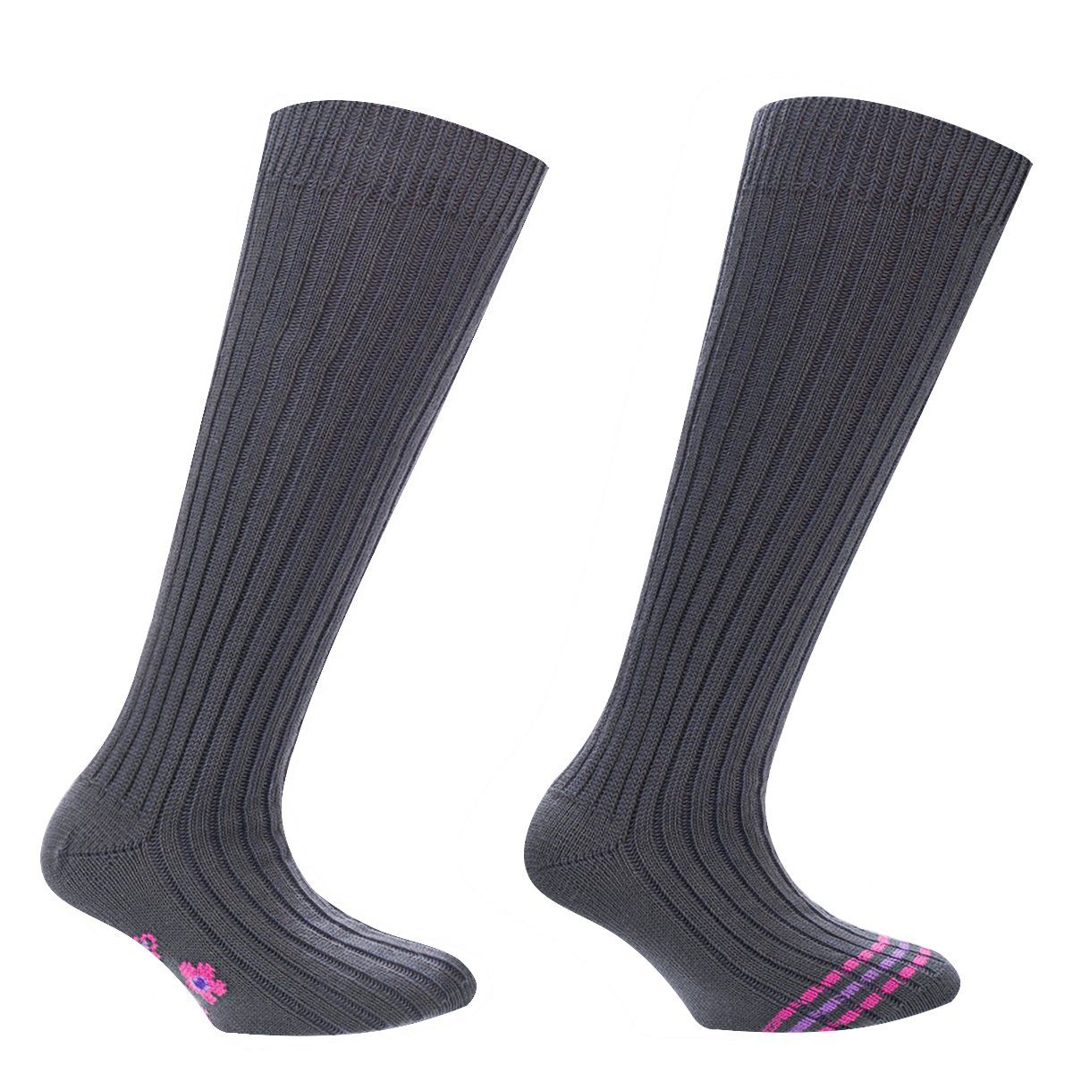 MONARCH - Calceta Algodón Diseño Bi-Pack Escolar Gris Monarch