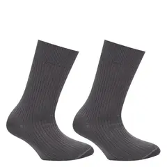 MONARCH - Soquete Algodón Bi-Pack Escolar Gris