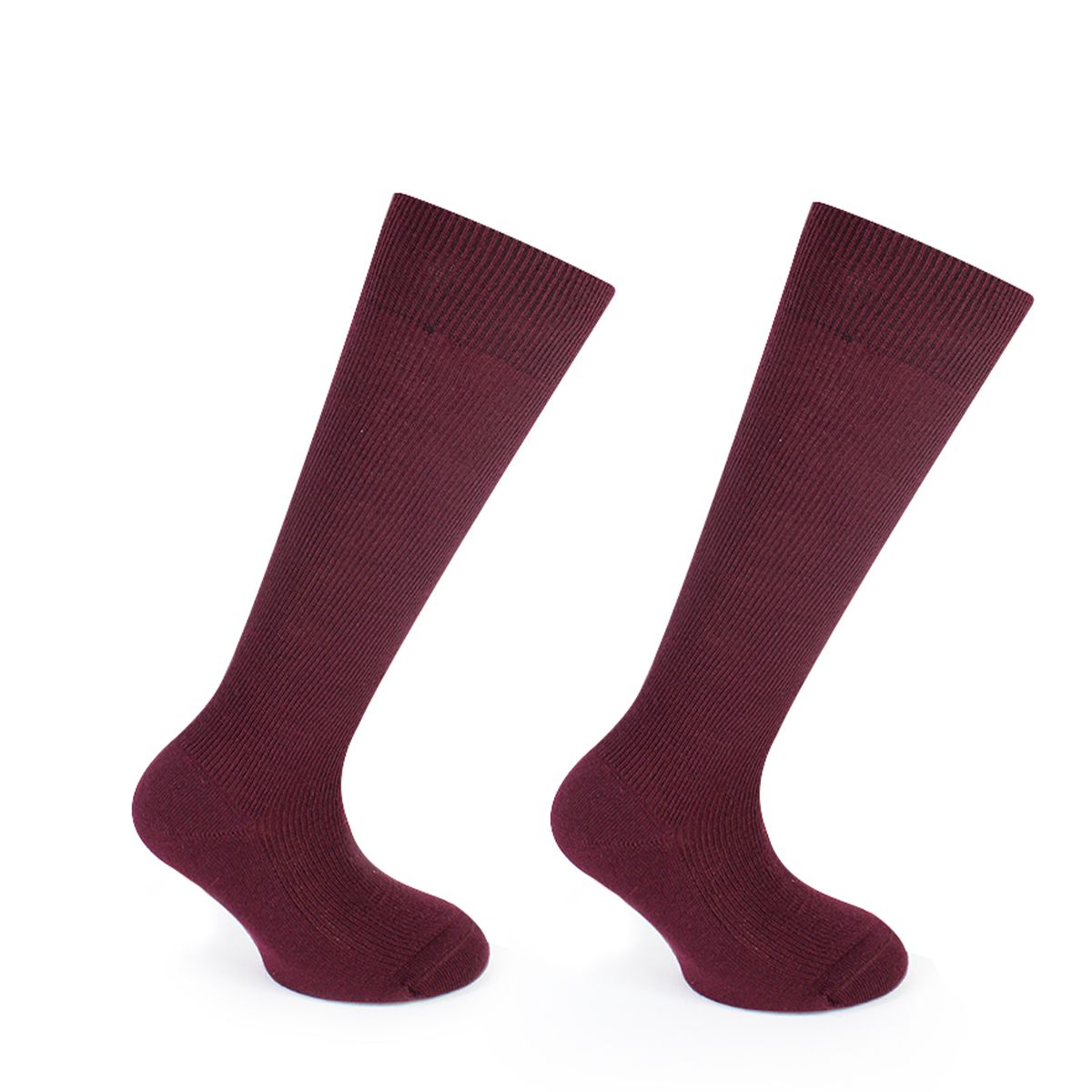 MONARCH - Calceta Dralón Bi-Pack Escolar Burdeos Monarch