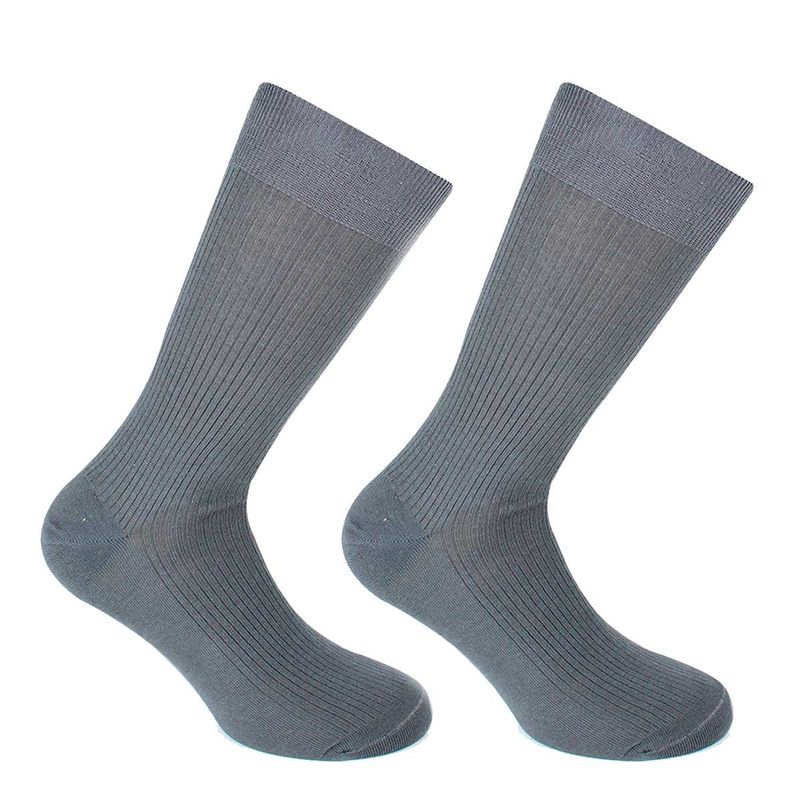 MONARCH - Soquete Algodón Bi-Pack Escolar Gris Monarch