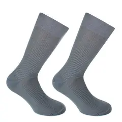 MONARCH - Soquete Algodón Bi-Pack Escolar Gris