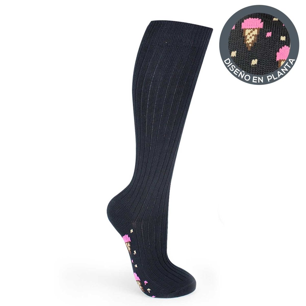 MONARCH - Calceta Algodón Diseños Escolar Azul Monarch