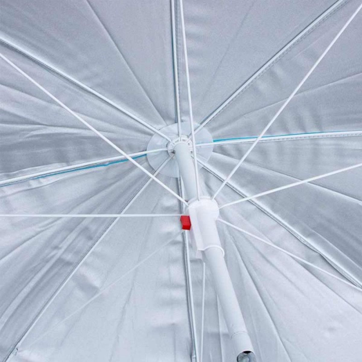 GENERICO - Pack 2un Paragua quitasol azul blanco 180cmx200cm Mimbral