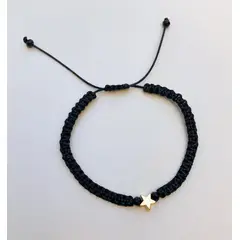 EL BAZAR DE ELLA - Pulsera dije de estrella bañada en oro ancho ajustable
