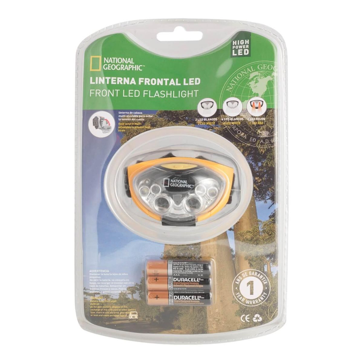 NATIONAL GEOGRAPHIC - Linterna Frontal Led 250 LM Outdoor National Geographic