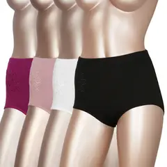 GIOVACCHINO - Pack de 4 Calzon Tiro Alto Algodón