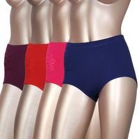 Pack de 4 Calzon Tiro Alto Algodón