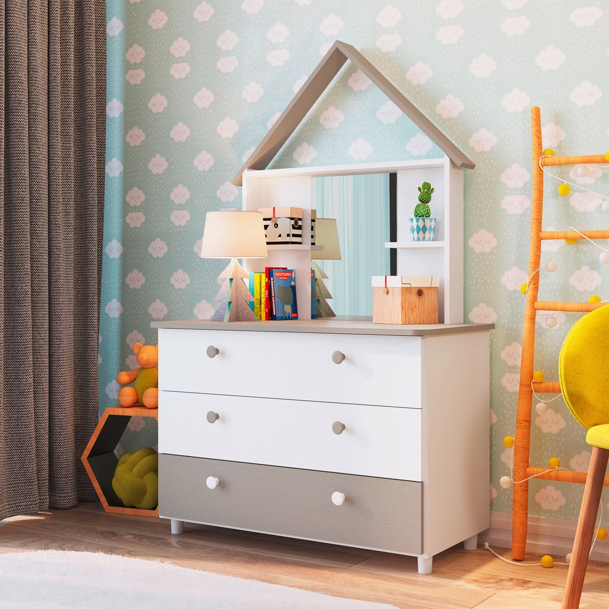 KIDSCOOL - Cómoda Infantil 3 Cajones Amore Kidscool