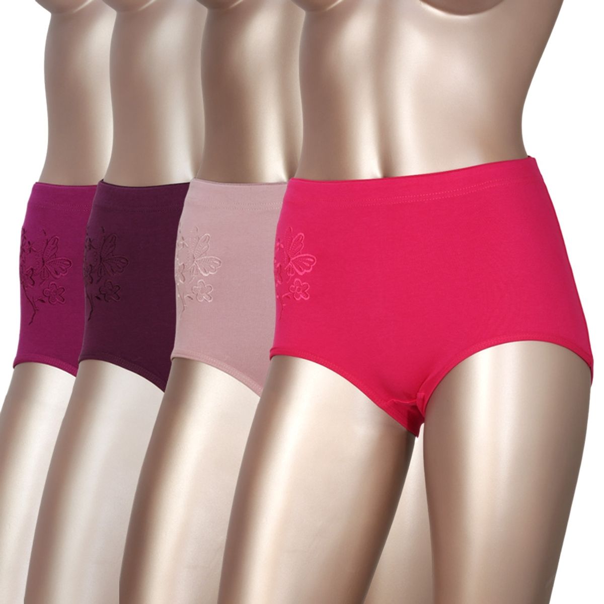 GIOVACCHINO - Pack de 4 Calzon Tiro Alto Algodón