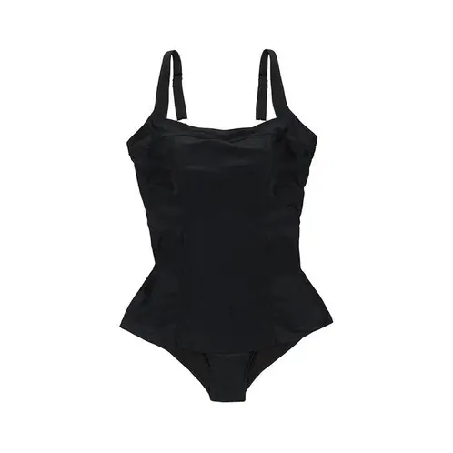 SAMIA - Traje de baño estilo falda color negro