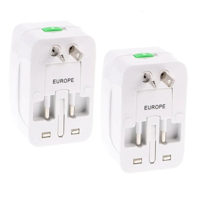 GENERICO - X2 Adaptador De Enchufe Americano Conector Universal Europeo
