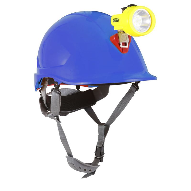 STEELPRO - Casco Steelpro Abs Mta Azul Con Portalámpara Full