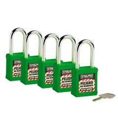 STEELPRO - Kit De 5 Candados Mk X10 Verde