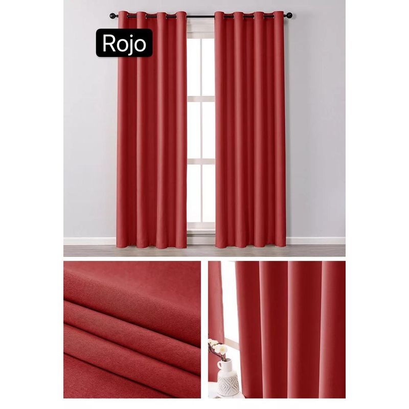TODOHOGAR SANTIAGO DE CHILE - cortinas black out sun out Rojo