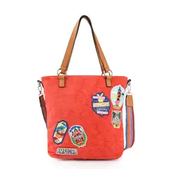 AMPHORA - Cartera Dos Asas mika shopping grande coral