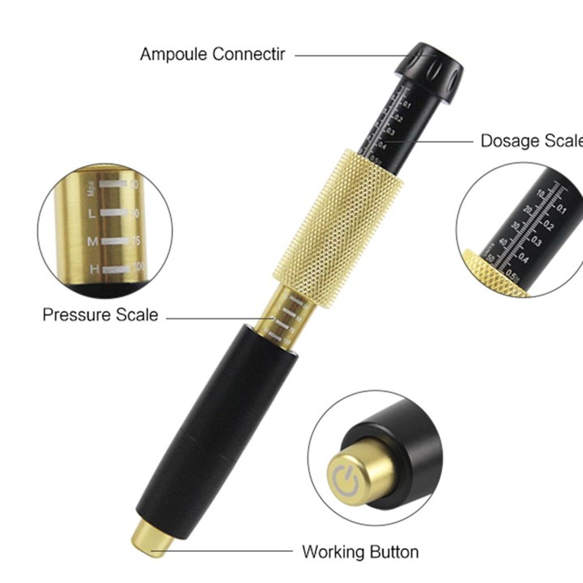 GENERICO - Hyalurón Pen Dual 3 Potencias con Cabezales de 0.3ml 0.5ml