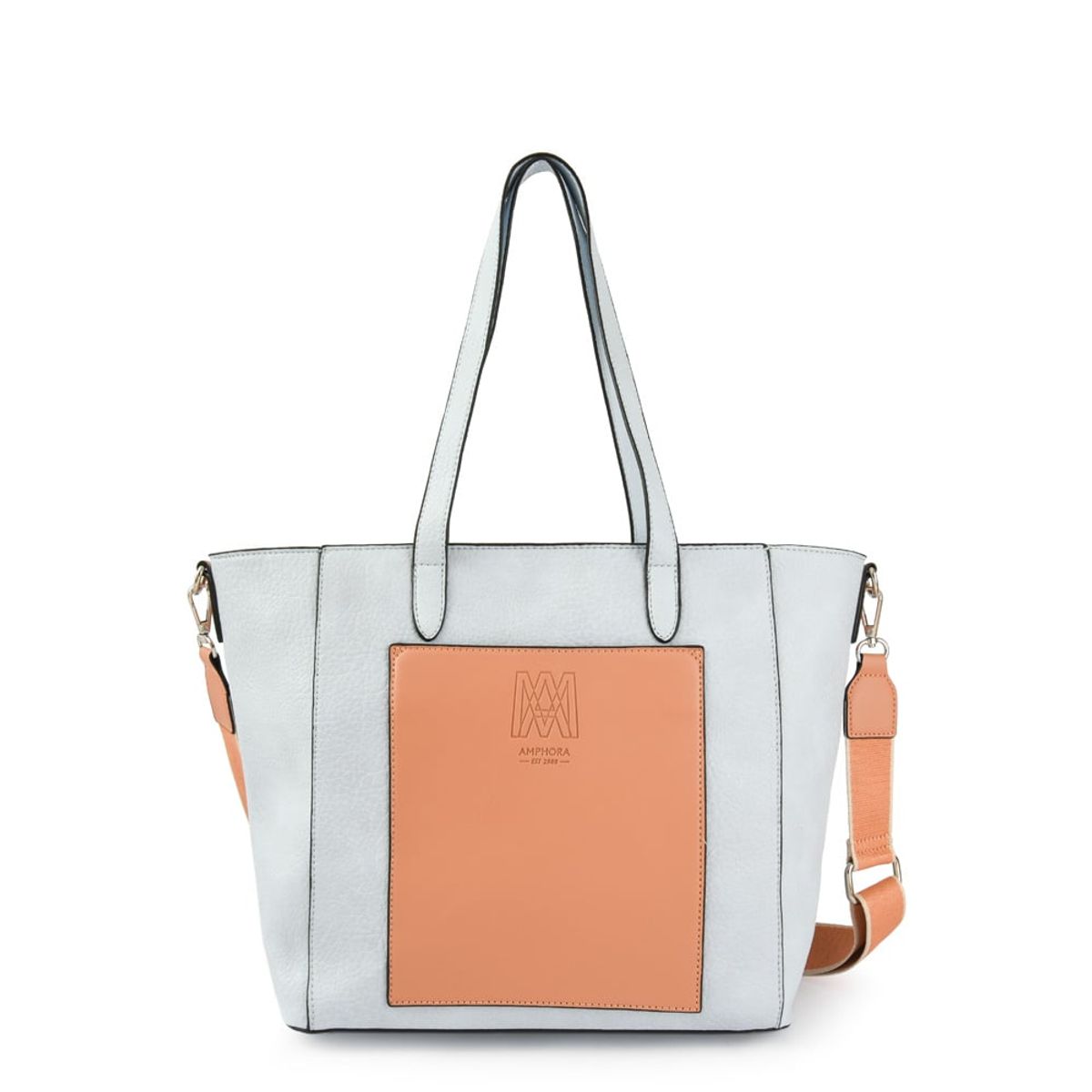 AMPHORA - Cartera tote sebastiana grande celeste