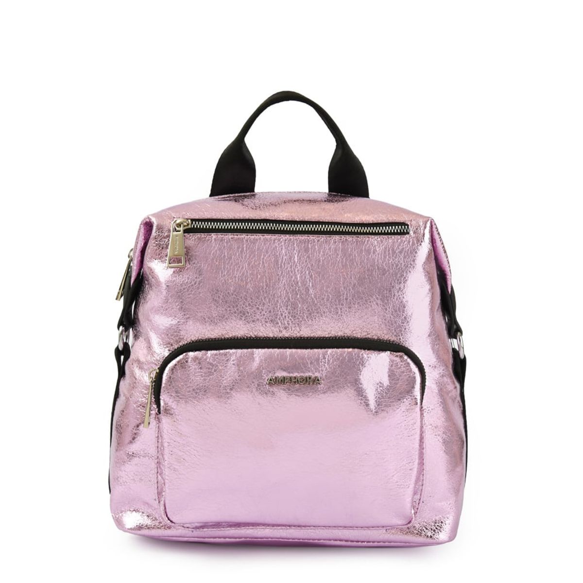AMPHORA - Mochila lena mediana rosa