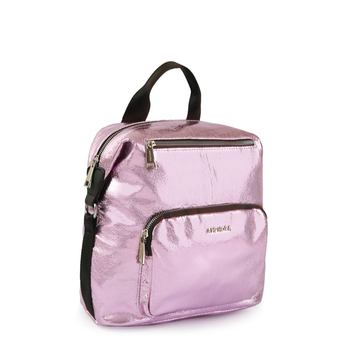 AMPHORA - Mochila lena mediana rosa