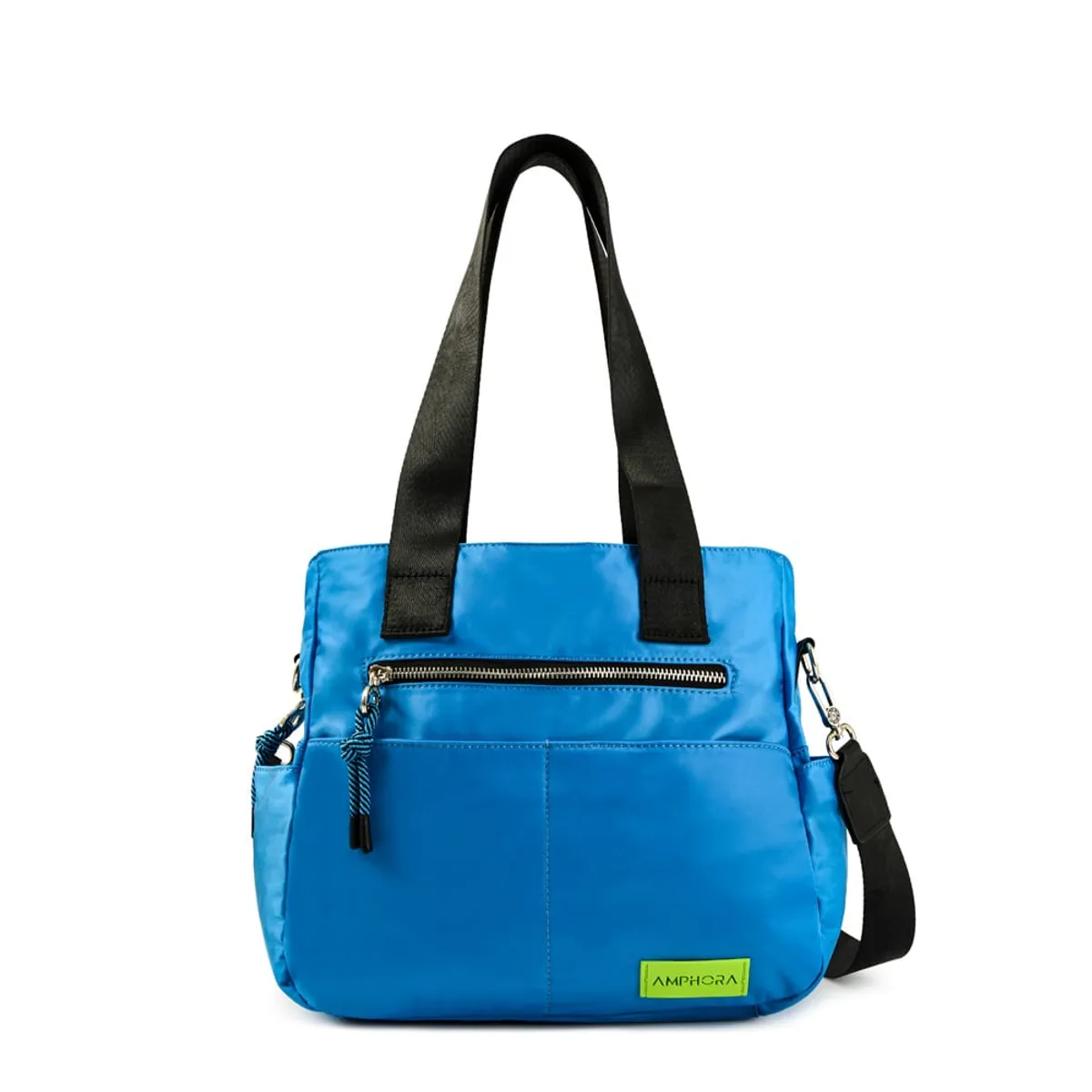 AMPHORA - Cartera tote tres divisiones adelina mediana turquesa